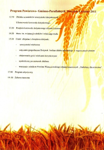 Program Dożynek Lututów 2011